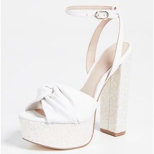 Rachel Zoe White Claudette Glitter Platform